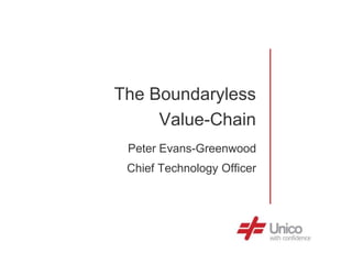 The Boundaryless
     Value-Chain
 Peter Evans-Greenwood
 Chief Technology Officer
 