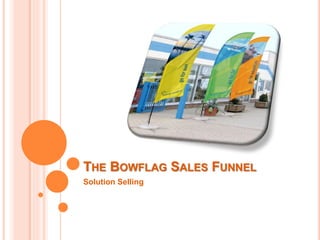 THE BOWFLAG SALES FUNNEL
Solution Selling
 
