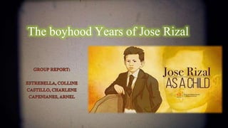 The boyhood Years of Jose Rizal
 