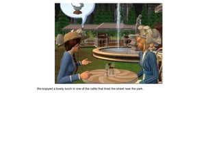 We enjoyed a lovely lunch in one of the cafés that lined the street near the park.
 