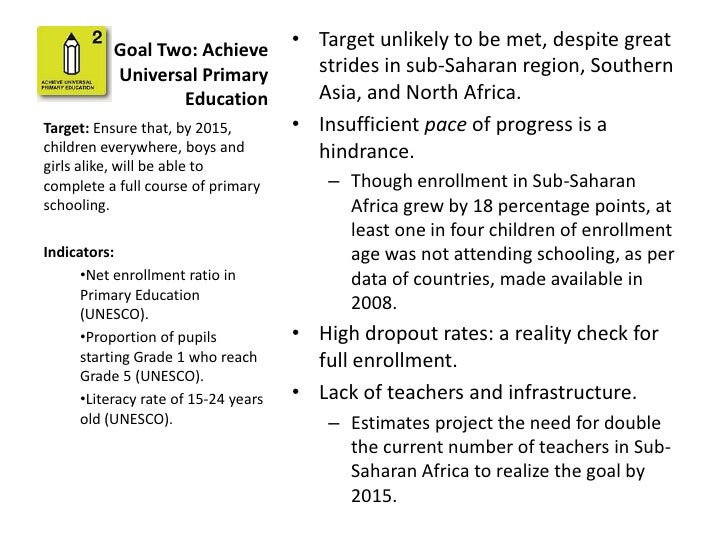 Millennium Development Goals, Targets and Indicators
