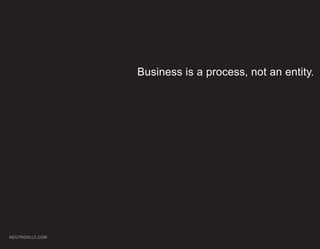 Business is a process, not an entity.




NEUTRONLLC.COM
 