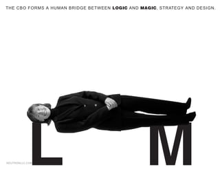 THE CBO FORMS A HUMAN BRIDGE BETWEEN LOGIC AND MAGIC, STRATEGY AND DESIGN.




NEUTRONLLC.COM
 