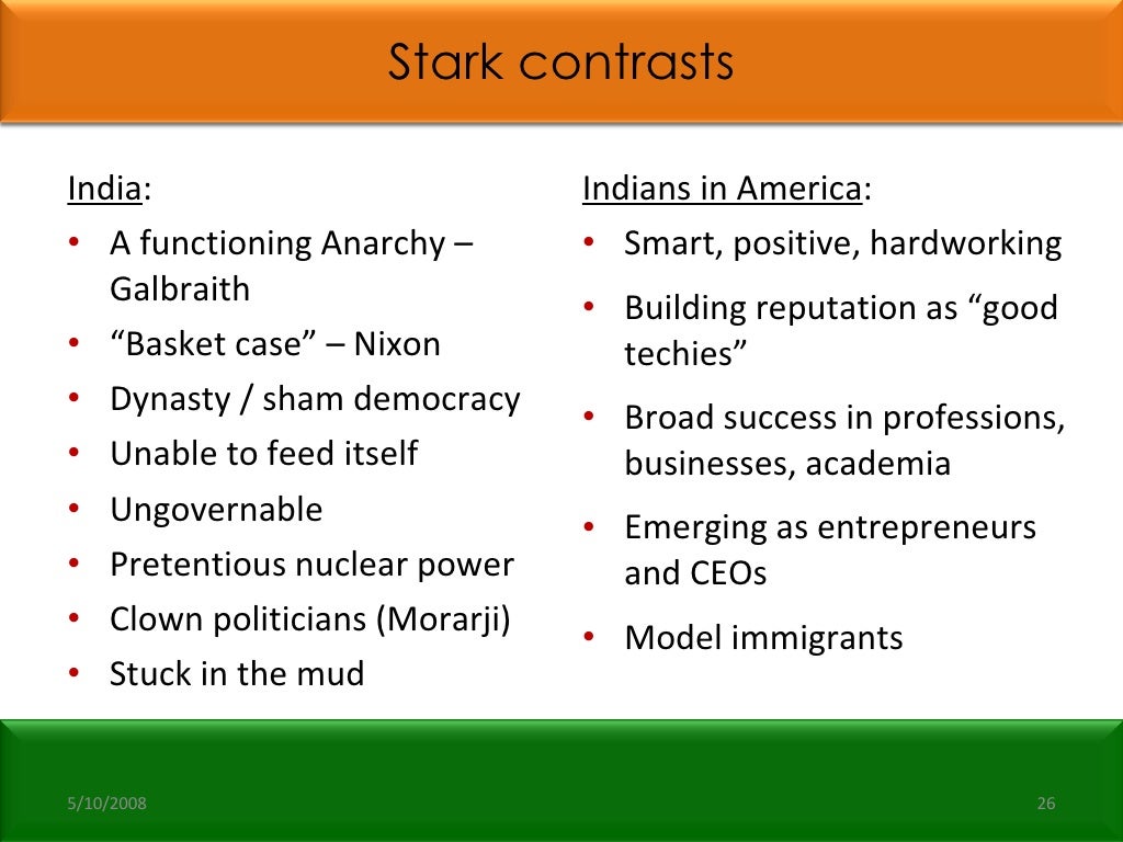 Stark contrasts India A