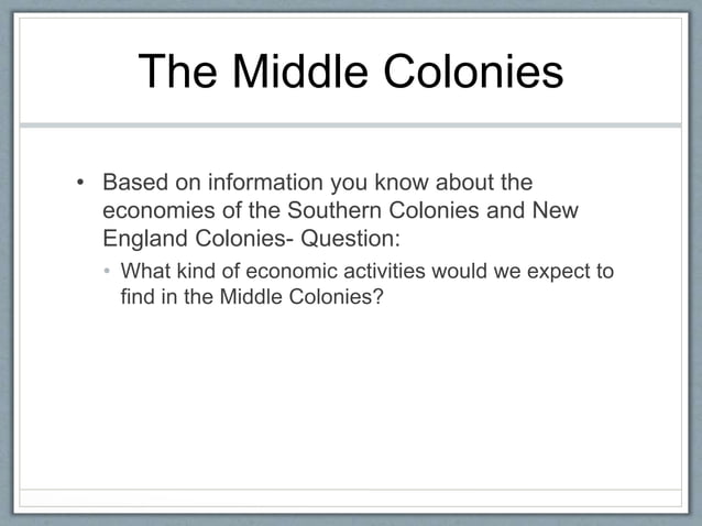 The breadbasket colonies | PPTX