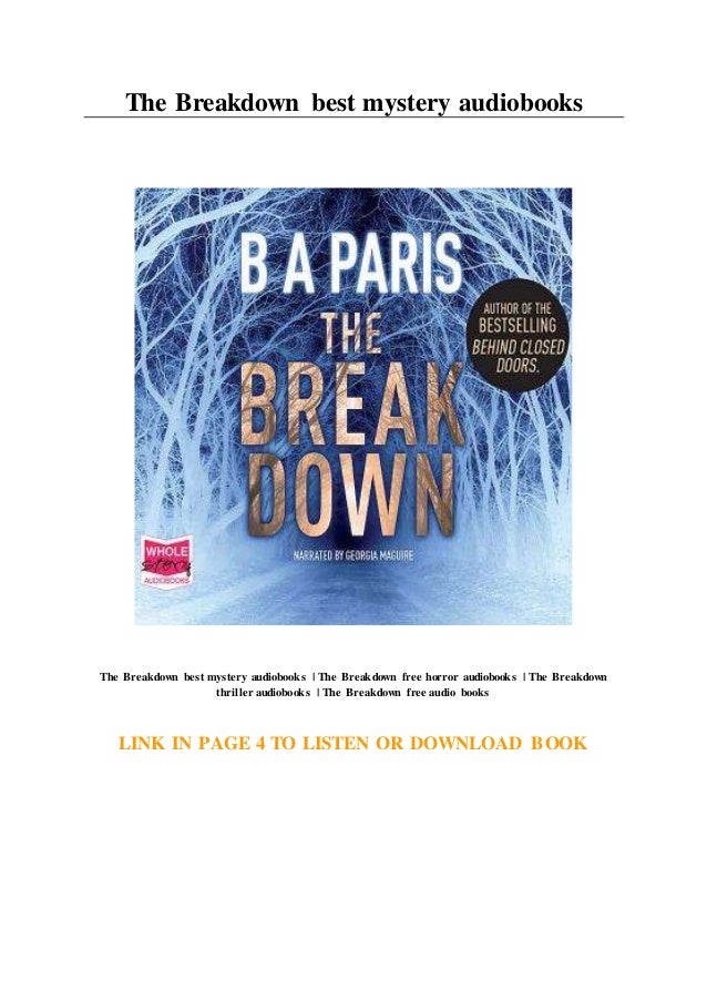 The Breakdown best mystery audiobooks