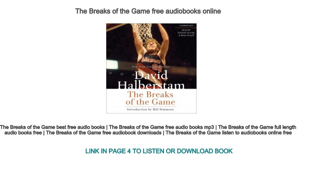breaks of the game breaks of the game