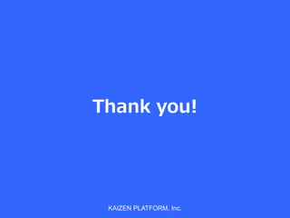 Thank you!
KAIZEN PLATFORM, Inc.
 
