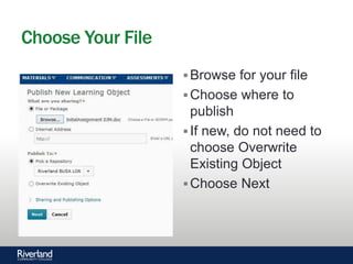 Brightspace Learning Object Repository (LOR): What Is It And How Can I ...