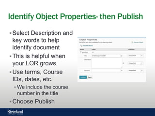 Brightspace Learning Object Repository (LOR): What Is It And How Can I ...