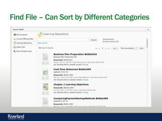 Brightspace Learning Object Repository (LOR): What Is It And How Can I ...