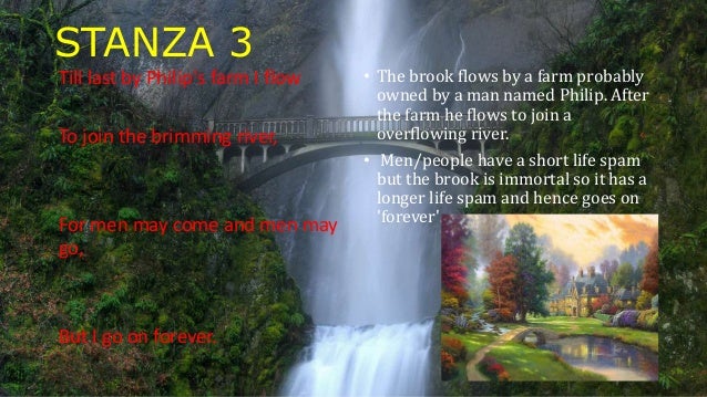 the brook poem summary