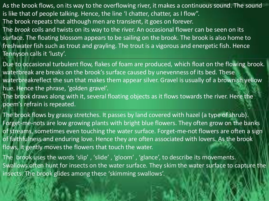 The brook by lord alfred tennyson ppt