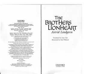 The brothers lionheart