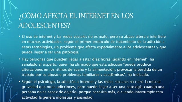 influencia del Internet en los adolescentes