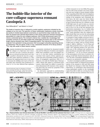 SUPERNOVAE
The bubble-like interior of the
core-collapse supernova remnant
Cassiopeia A
Dan Milisavljevic1
* and Robert A....