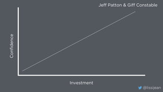 @lissijean
Jeff Patton & Giff Constable
Confidence
Investment
 