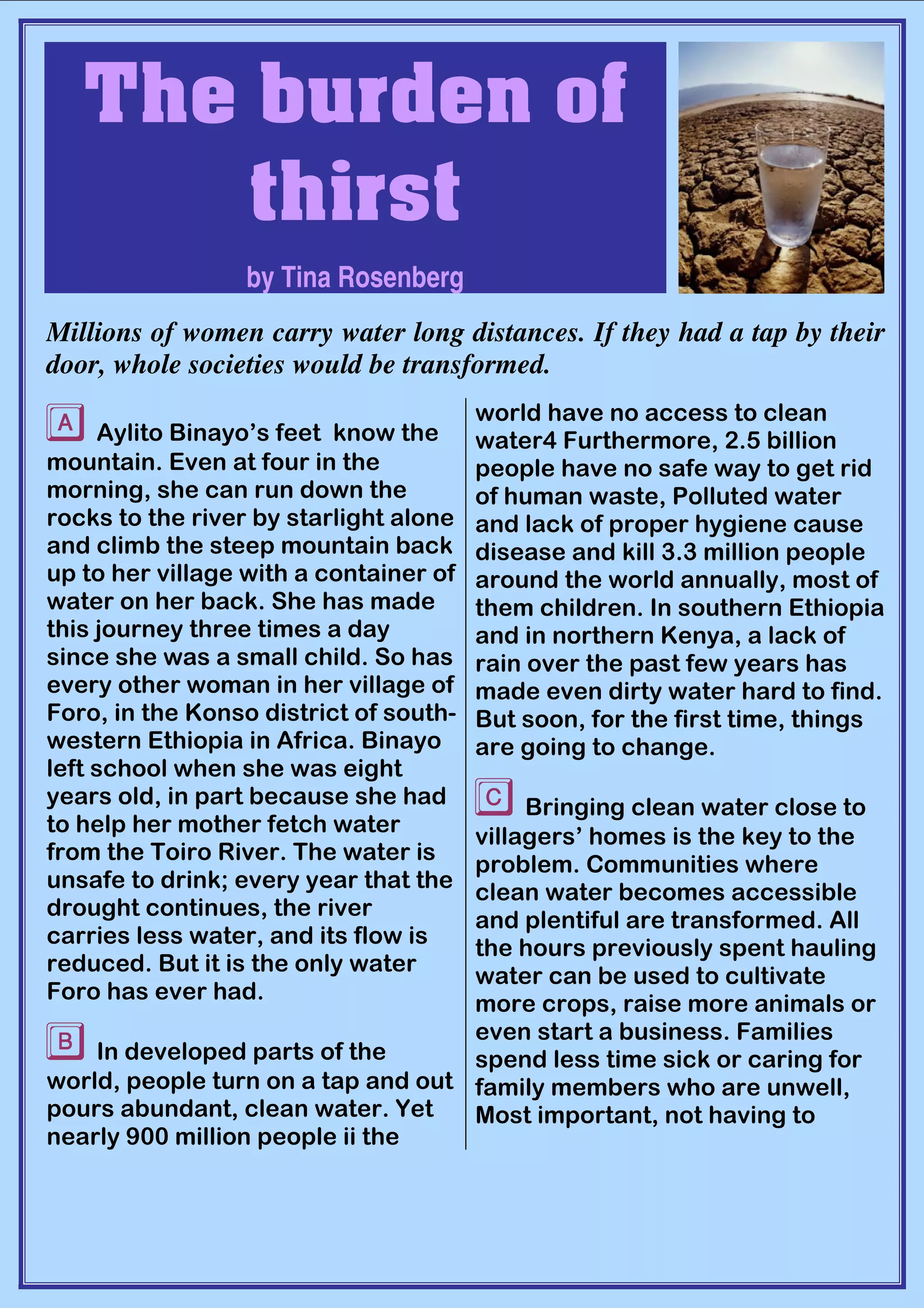 The burden of thirst | PDF