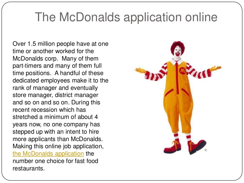 The burger king application vs. the mc donalds application