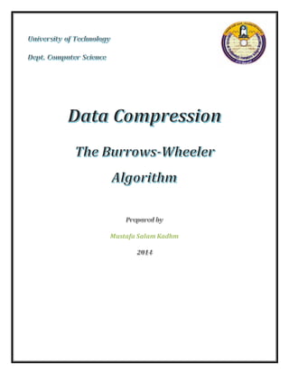 The Burrows-Wheeler Algorithm | PDF