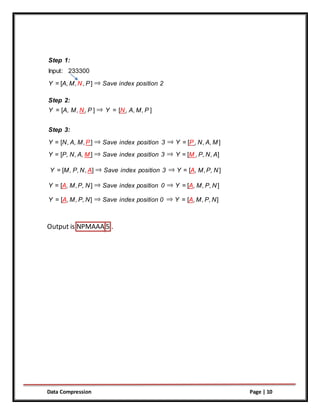 The Burrows-Wheeler Algorithm | PDF