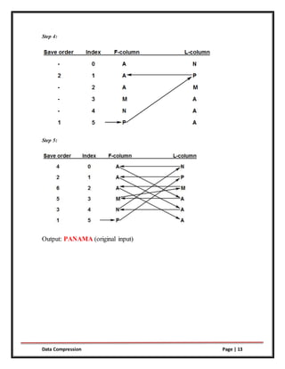 The Burrows-Wheeler Algorithm | PDF
