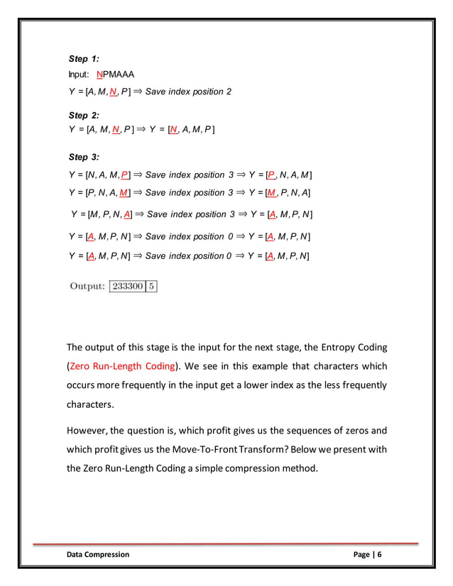 The Burrows-Wheeler Algorithm | PDF