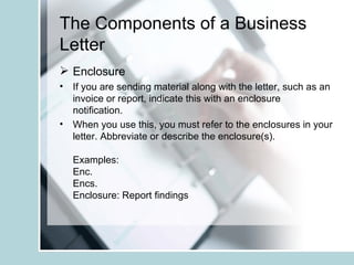 The business and informal letter - copy | PPT