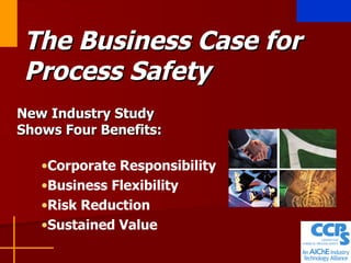 The Business Case for Process Safety New Industry Study Shows Four Benefits: ,[object Object],[object Object],[object Object],[object Object]