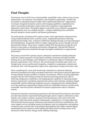The Business Case for SAP – Enterprise Integration for Measurable ...