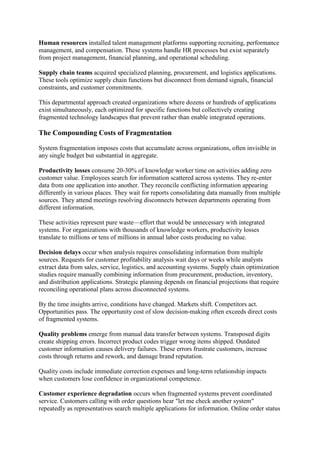 The Business Case for SAP – Enterprise Integration for Measurable ...