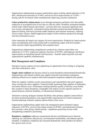 The Business Case for SAP – Enterprise Integration for Measurable ...