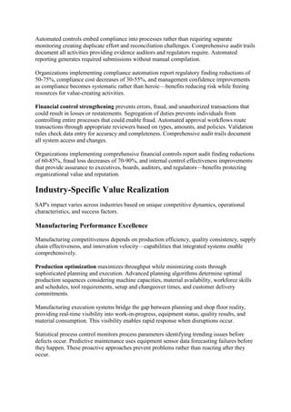 The Business Case for SAP – Enterprise Integration for Measurable ...