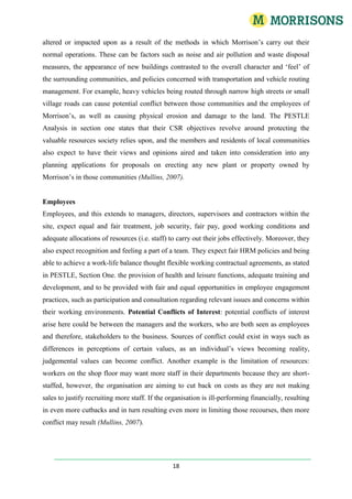 Promoting Healthy, Balanced Lifestyles.EnvironmentManaging CSRPreserving renewable sourcesSystems which provide traceability of a food item back to its source .i.e. the traceability of their fresh seafood to the location source, the fisherman and the trawlers name.