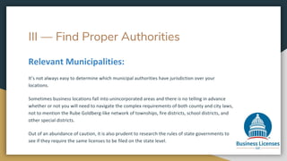 III — Find Proper Authorities