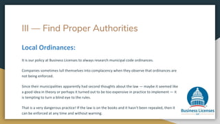 III — Find Proper Authorities