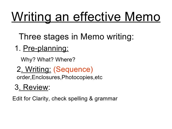 why are memos used