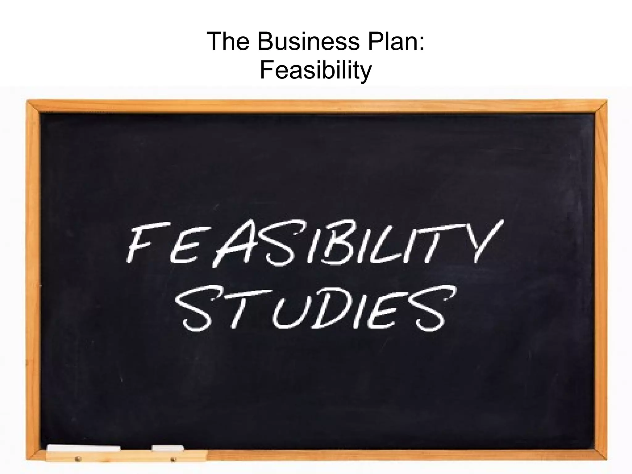 The Business Plan: Feasibility Study for Entrepreneurs | PDF