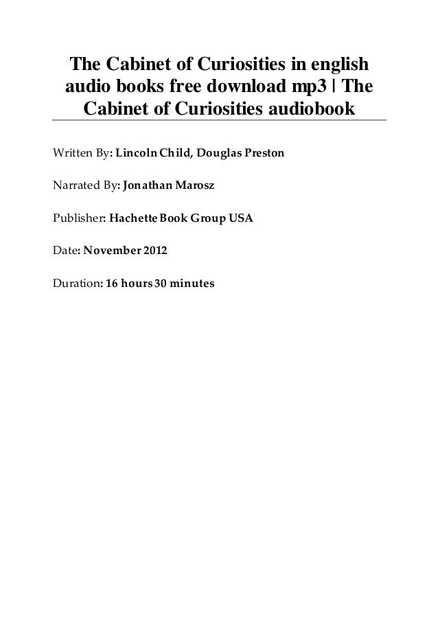 The Cabinet Of Curiosities In English Audio Books Free Download Mp3