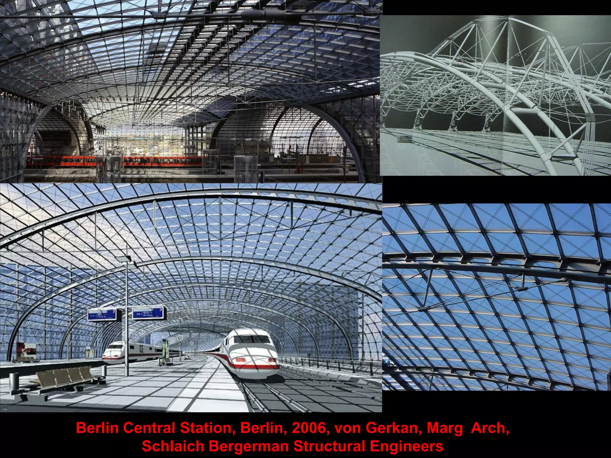 Space Truss Arch: axial force flow
 
