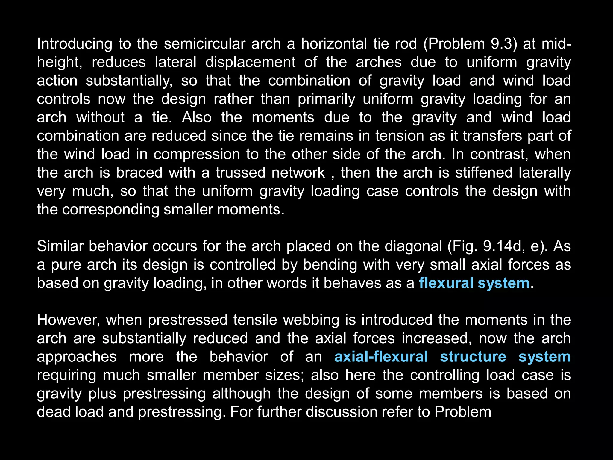 A
D E
B C
Braced arches
 