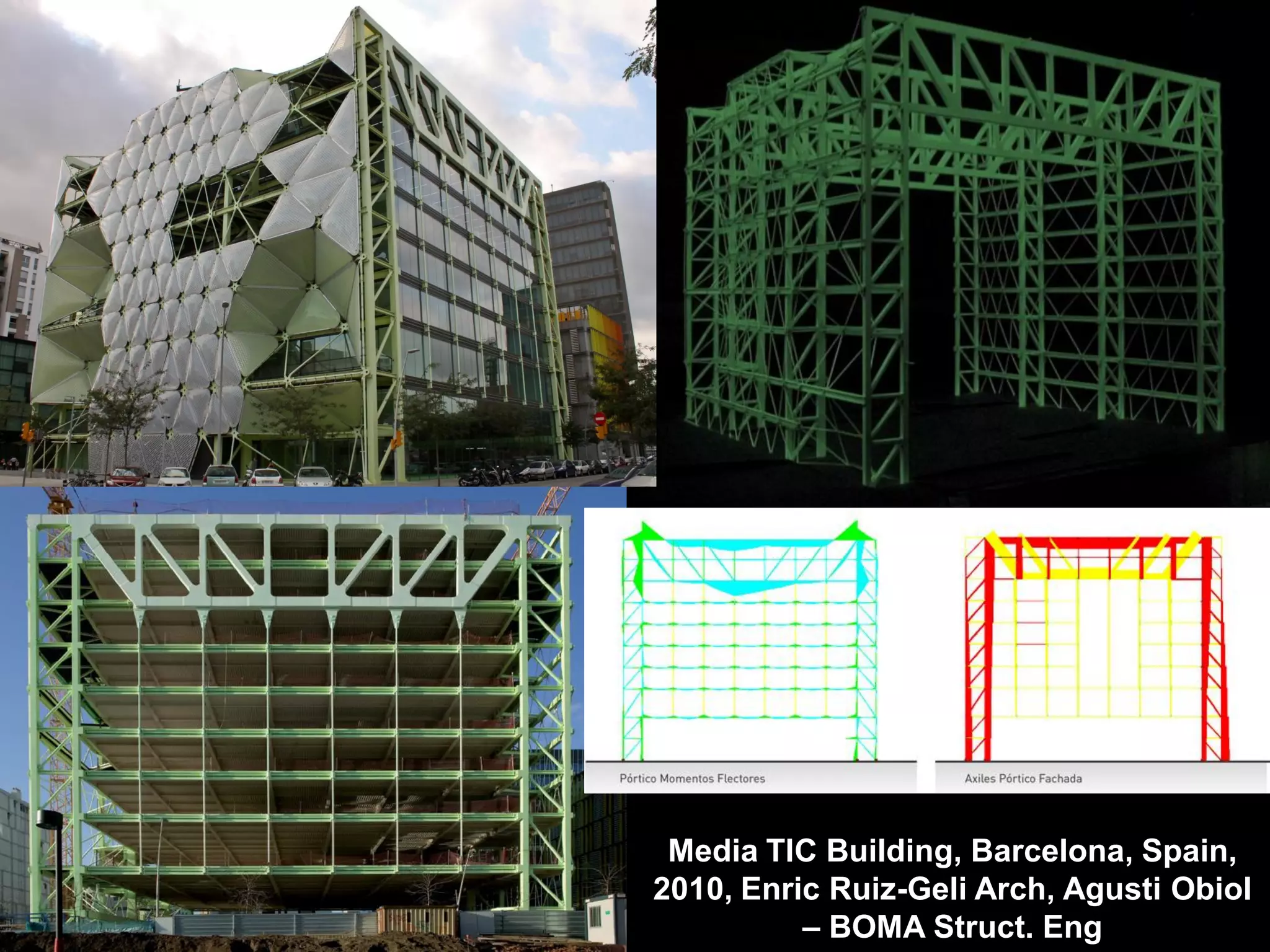 Media TIC Building, Barcelona, Spain, 2010,
Enric Ruiz-Geli Arch, Agusti Obiol – BOMA
Struct. Eng
 