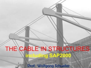THE CABLE IN STRUCTURES
including SAP2000
Prof. Wolfgang Schueller
 