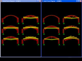 a d
b e
c f
L = 40'
10'
6'
12'
10'
g
Problem 9.1: Braced arches
 