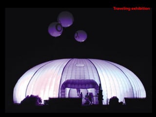 In air-supported structures the tensile membrane floats like a curtain on top
of the enclosed air, whose pressure exceeds that of the atmosphere; only a
small pressure differential is needed. The typical normal operating pressure
for air-supported membranes is in the range of 4.5 to 10 psf (0.2 kN/m2 to 0.5
kN/m2 = 0.5 kPa) or 2 mbar to 5 mbar, or roughly 1.0 to 2.0 inches of water as
read from a water-pressure gage.
 