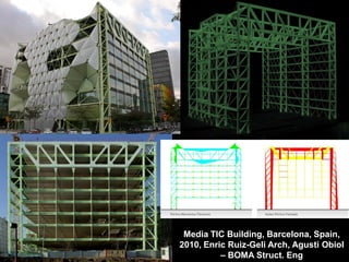 Media TIC Building, Barcelona, Spain, 2010,
Enric Ruiz-Geli Arch, Agusti Obiol – BOMA
Struct. Eng
 