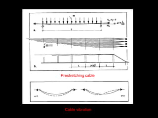 Prestretching cable
Cable vibration
 