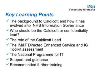 The Caldicott Role In General Practice Vo Presentation