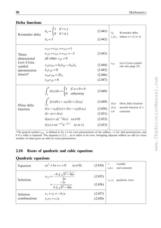 Physics Variables Delta The cambridge handbook of physics formulas | PDF