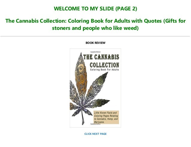 Download Read Book The Cannabis Collection Coloring Book For Adults With Quo
